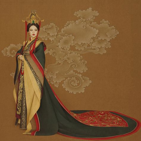 John Wentz, Wu Zetian, Chinese Empress, Empresses In The Palace, Ancient Dress, Chinese Traditional Costume, International Clothing, Chinese Art Girl, Fashion Collage