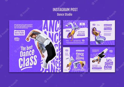 Dance Studio Social Media Posts, Cool Social Media Posts, Social Post Template, Dance Class Poster, Dance Event Poster, Dance Graphic Design, Post Instagram Ideas, Event Instagram Post, Dance Template