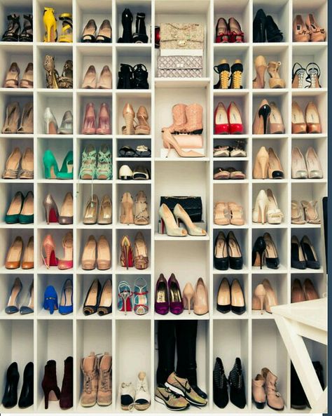 Heaven Ideas De Closets, Dressing Design, Shoe Cupboard, Shoe Wall, Dream Closets, Closet Inspiration, Bohol, Walk In Wardrobe, Shoe Display