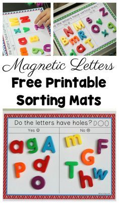 Sorting Magnetic Letters with Free Printable Sorting Mats #PreK #Preschool #ECE #Kindergarten #Alphabet #ABC #EarlyLiteracy #Letters #FunADay #MagneticLetters #PreschoolTeachers Letters Preschool, Letter Sorting, Teach The Alphabet, Prek Literacy, Abc Centers, Letter Sort, Sorting Mats, Preschool Language, Preschool Literacy