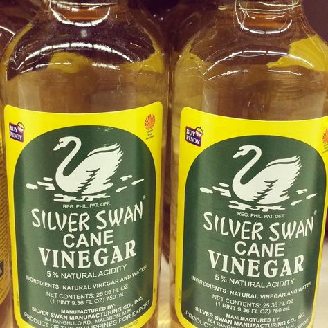 Silver Swan cane vinegar... Vinegar Aesthetic, Silver Swan, Soju Bottle, Adobo, Things To Buy, Vinegar, Herbs, Packaging, Silver