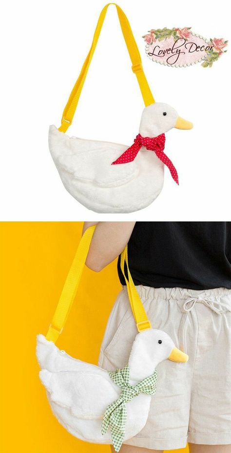 Pekin Duck, Duck Bag, Animal Bag, Kawaii Clothes, Cute Bags, Fun Bags, Look Cool, Need This, Aesthetic Clothes