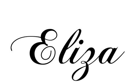 Tattoo Name Eliza using the font style ChopinScript Regular Tatto Name, What Is My Name, Name Creator, Own Tattoo, Calligraphy I, Create Your Own Tattoo, Tattoo Name, Henna Tattoo Designs Simple