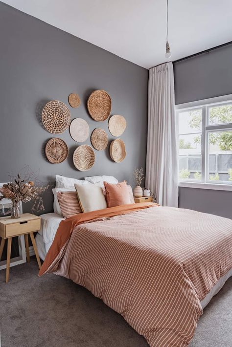 Terracota And Grey Bedroom, Grey Terracotta Bedroom, Grey And Terracotta Bedding, Peach And Grey Bedroom, Terracota Bedding Room, Grey And Terracotta Bedroom, Terracotta Bedroom Beds & Frames, Terracotta Bedroom, Light Gray Carpet