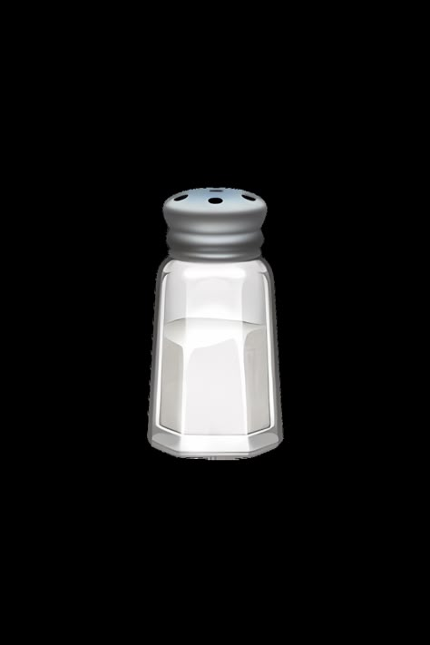 The emoji 🧂 depicts a small, white salt shaker with a blue cap and a few grains of salt spilling out of the top. The shaker has a curved body and a flat base, and the cap is slightly wider than the body. The overall appearance is simple and straightforward, with a clear representation of the object it represents. Salt Drawing, Silly Emojis, Emoji Copy, Apple Emojis, Emoji Dictionary, 3d People, Iphone Emoji, Emoji Iphone, Emoji Wallpaper Iphone