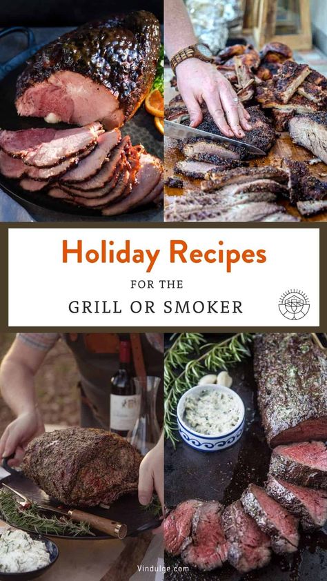 We did all the work for you with this Holiday Recipe Round-Up. All our best holiday roasts from Prime Rib and Brisket to Turkey and Pork Loin. We've got you covered whether you're having a large holiday gathering or a small family dinner. Holiday Recipe Ideas, Grilled Turkey Recipes, Recipes For The Grill, Christmas Meat, Sweet Potato Recipes Mashed, Grilled Recipes, Holiday Roasts, Prime Rib Recipe, Grilled Turkey