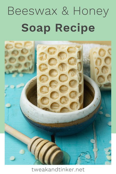 How To Make Beeswax Soap, Bees Wax Soap Recipe, Beeswax Soap Recipe Without Lye, Milk And Honey Soap Recipe, Beeswax Soap Recipe, Honey Soap Recipe, Beeswax Recipes, Beeswax Soap, Honey Products