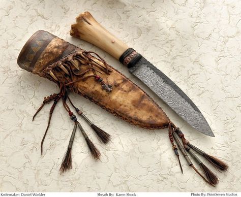 indian knife sheath patterns - Google Search Winkler Knives, Native American Knife Sheath, Belt Knife, Powder Horn, Kitchen Renovations, Knife Design, Knife Sheath, Custom Knife, Camp Knife