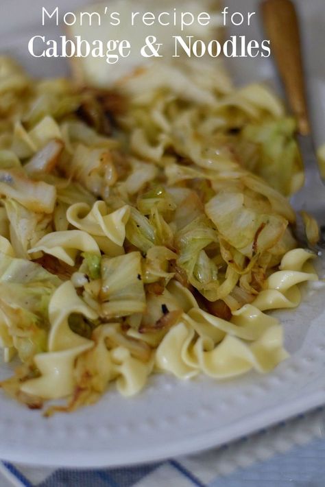 Pan-Fried Cabbage & Noodles Recipe. It's the perfect easy, budget meal for busy nights. www.kidfriendlythingstodo.com Cabbage With Noodles Recipes, Fried Cabbage With Noodles, Easy Cabbage And Noodles, Fried Cabbage And Noodles Recipes, Noodles And Cabbage Recipes, Cabbage Noodles Recipes, Polish Haluski, Haluski Fried Cabbage And Noodles, Cabbage And Pasta