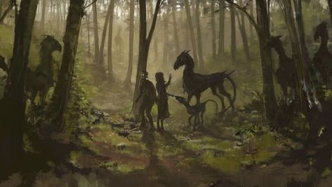 Harry and Luna in the Forbidden Forest with Thestrals Marauders Slytherin, Harry Potter Art Projects, Granger Hermione, Hermione Draco, Slytherin Harry, Harry Potter Wiki, Hp Facts, Harry Potter Friends, Forbidden Forest