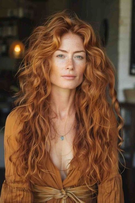 Long Copper Hair With Layers, Long Hair Curls Hairstyles, Red Hair Layers Long, Long Red Hair With Layers, Ginger Layered Hair, Red Hair Woman Over 40, Layered Long Haircut, Beautiful Red Head Woman, Braid Red Hair