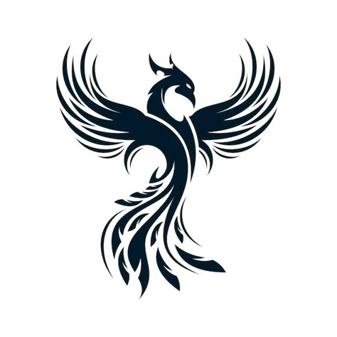 Impresionante diseño de logotipo de ave ... | Premium Vector #Freepik #vector #fenix-logo #logo-pajaro #logo-animales #fenix Phoenix Vector, Tattoo Mafia, Fenix Tattoo, Phoenix Artwork, Lion King Tattoo, Phoenix Images, Hyper Realistic Tattoo, Cool Symbols, Phoenix Tattoo Design