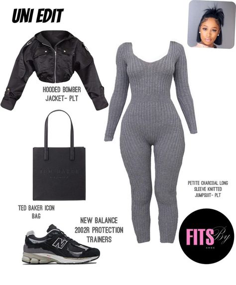 | this jumpsuit from @plt 😍😍 | Instagram Plt Outfits, Plt Jumpsuit, Knit Jumpsuit, Winter Fits, Long Sleeve Knit, New Balance, Ted Baker Icon Bag, Cute Outfits, Jumpsuit