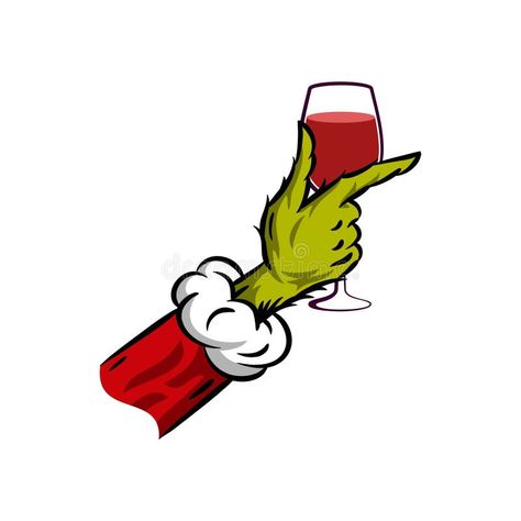 Grinch hand Cheers with Drink of Funny jokes Poster stock illustration Cheer Clipart, Grinch Drink, Christmas Stickers Printable, Funny Christmas Jokes, Drink Up Grinches, Grinch Crafts, Grinch Hand, Grinch Hands, Cherry Jam