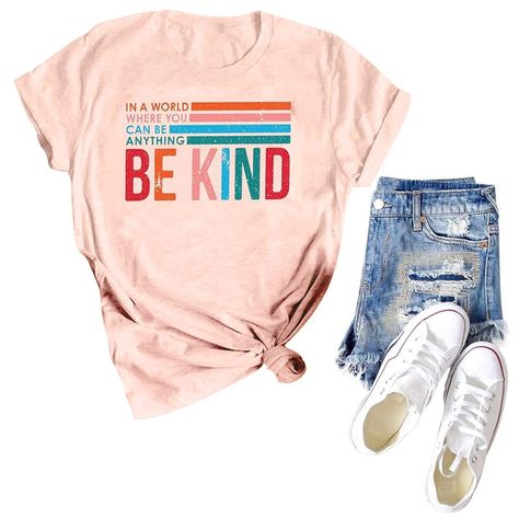 Be Kind Shirt, Shirts Cute, Strong Mom, Teacher Inspiration, Vintage Mom, Inspirational Tees, Cute Graphic Tees, You Can Be Anything, Kindness Shirts