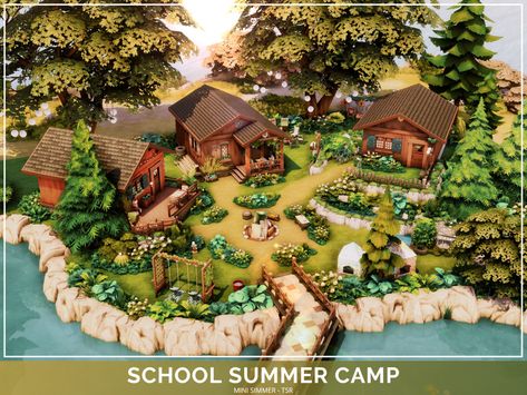 The Sims Resource - School Summer Camp - No CC Sims 4 Skills, The Sims 4 Lots, Plan Floor, Sims Free Play, Sims 4 House Plans, Sims 4 House Building, Casas The Sims 4, Sims Building, Sims House Plans