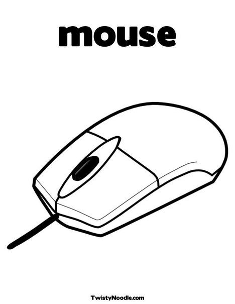 Computer Mouse Computer Class, Computer Mouse, Coloring Page, Computer