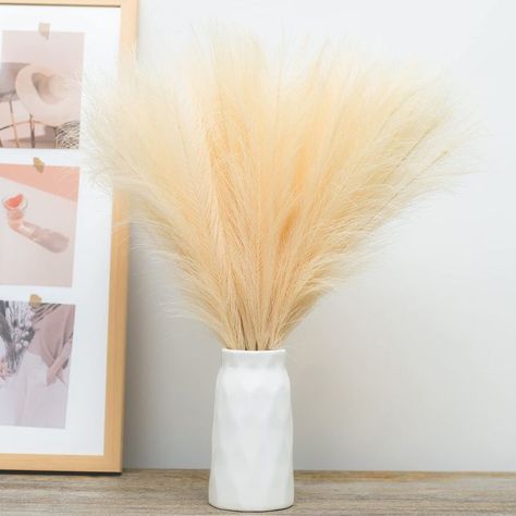 Faux Pampas Grass, 18"/45cm Artificial Pampas Grass Fluffy 5 Stem pompous Grass Flower Eyelash Decor, Kitchen Bohemian, Faux Pampas, Decor Pad, Grass Decor, Pampas Grass Decor, Grass Flower, Home Wedding Decorations, Butterfly Wall Stickers