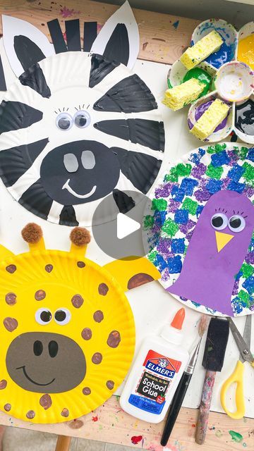 Animal Craft Ideas, Paper Plate Animals, Kids Craft Ideas, Animal Plates, Farm Preschool, Animal Craft, Kindergarden Activities, Diy Toddler, Letter Activities