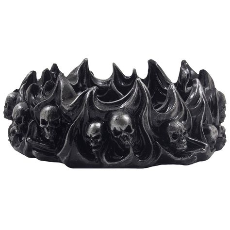 Decorative Skulls and Crossbones in Flames Ashtray for Spooky Skeleton Halloween Decorations or Medieval Art Figurines and Gothic Home Decor As Scary Fantasy Gifts ** Be sure to check out this awesome product. (This is an affiliate link) Skeleton Halloween Decorations, Decorative Skulls, Halloween Skeleton Decorations, Spooky Skeleton, Fantasy Gifts, In Flames, Gothic Home, Skeleton Halloween, Gothic Home Decor