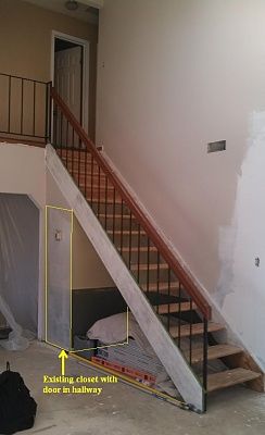 Closed Riser Staircase, Repositioning Staircase, Open Riser Stairs Makeover, How To Enclose Open Stairs, How To Close Open Stairs, Closing Open Stairs, Open Riser Staircase, Open Riser Stairs, Closed Staircase