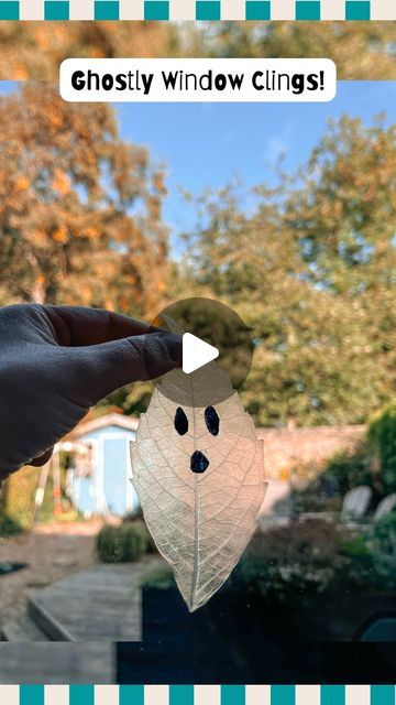 Sacha & Co. on Instagram: "👻Just hanging out with my ghouls! 🍂 I must admit that making these homemade spooky window stickers was so satisfying! Are you one of those people who enjoyed picking PVA glue off your fingers when you were in school? 🍂 I knew of a way to make window clings with Autumn leaves and we gave it a try at home, with a sprinkle of ghostly spook for Halloween! 🍂👻 • We painted one thick layer of (Bostik) PVA glue directly onto fresh leaves and then drew the little faces on paper with a black sharpie, cut them out and dropped them onto the glue to set. • Once the glue was completely dry we carefully peeled it of, the really satisfying bit! They're more durable than they look and the kid’s and I didn’t break any! 🍂 Window clings that are made from PVA glue usually stic Ghost Leaves Diy, Halloween Crafts With Leaves, Halloween Glue Crafts, Make Window Clings, Send Activities, Ghost Leaves, Spooky Window, Vine Tree, Halloween Window Clings