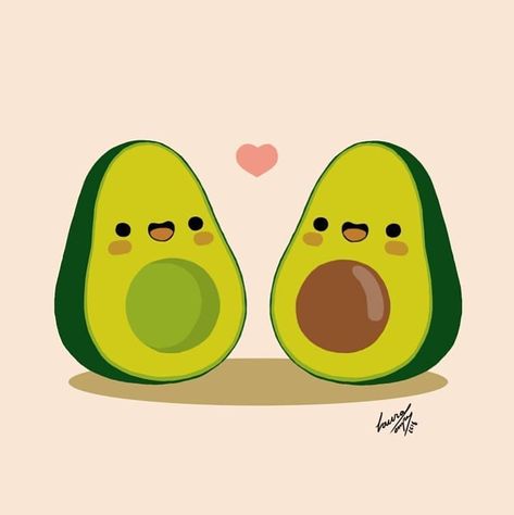 Comunidad Artistas en Instagram: “"Avocado Love" ❤🥑 . . Artista @artist_laura_pemjean . . #avocado #avocadolove #avocadoart #food #aguacate . . *Hashtag Temática* #Arte…” Avocado Drawings, A Heart, Avocado, Drawings