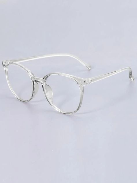 Glasses With Clear Frames, Cute Aesthetic Glasses, Trendy Glasses Frames 2023, White Glasses Frames For Women, Cute Clear Glasses, Clear Glasses Aesthetic, Clear Framed Glasses, Clear Prescription Glasses, Clear Rimmed Glasses