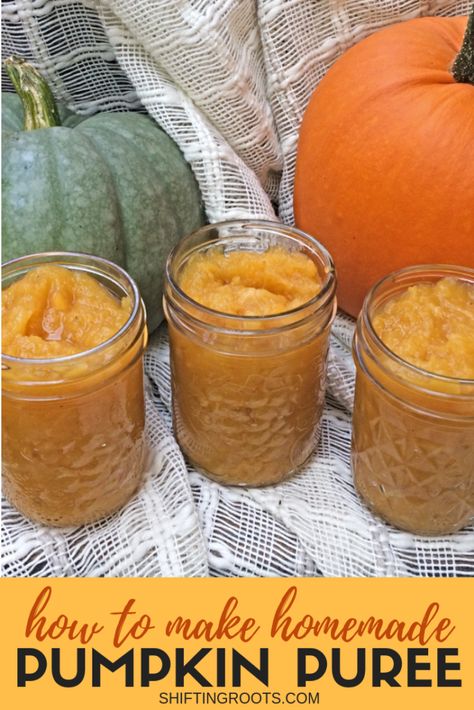 Save money by making your own pumpkin puree.  I'll show you how to make it.  Then you can use it for healthy recipes, in soup, dessert, cookies, muffins, pancakes, or even as baby food! #pumpkin #puree #healthy #preserving #garden #canning #pumpkins #DIY Canning Pumpkin Puree, Canning Pumpkin, Garden Canning, Pumpkin Puree Recipes, Recipes Pumpkin, Home Canning Recipes, Canning Vegetables, Dessert Cookies, Canning Food Preservation