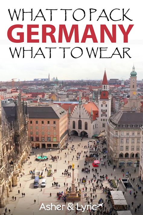 In this guide, you’ll find what to wear in Germany, as well as what NOT to bring, and answers to other key Germany FAQs. | Asher & Lyric Going To Germany, September In Germany Outfits, German Travel Outfits, Germany October Outfit, Germany In March Outfits, Germany Fashion Fall, Germany Travel Outfits Winter, Packing For Germany In Fall, Fall In Germany Outfits