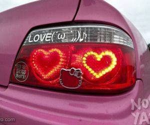 A Car, The Back, Hello Kitty, Kitty, Purple, Pink