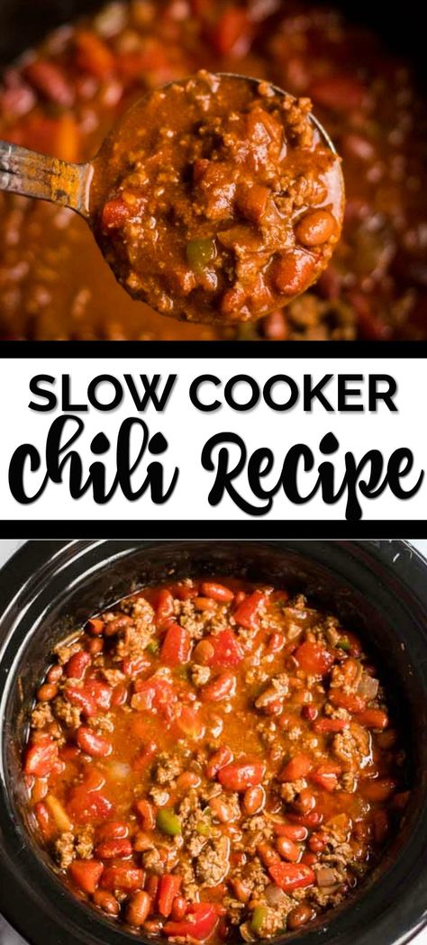 Chili From Scratch, Easy Crockpot Chili, Best Slow Cooker Chili, Crockpot Chili Recipe, Easy Chili Recipe Crockpot, Slow Cooker Chili Recipe, Chili Recipe Crockpot, Best Chili Recipe, Crockpot Chili