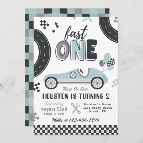 Vintage Race Car Party Invitation, Fast Two Theme, Two Fast Two Furious Birthday Invitations, 2 Fast Invitations, 2 Fast 2 Furious Birthday Party Invitation, Two Fast Party Invitations, 2 Fast Birthday Invitations, 2 Fast 2 Curious Birthday Invitation, Two Fast Birthday Party Boy Invitation