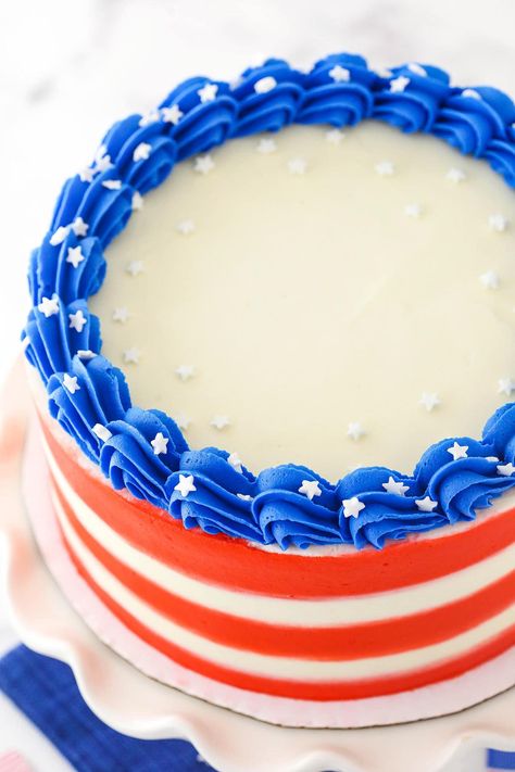 Fourth Of July Cakes Ideas, Blue Marble Cake, Usa Citizenship, Red White Blue Cake, Citizenship Party, Red White And Blue Cake, Usa Cake, 4th Of July Food, Patriotic Cake