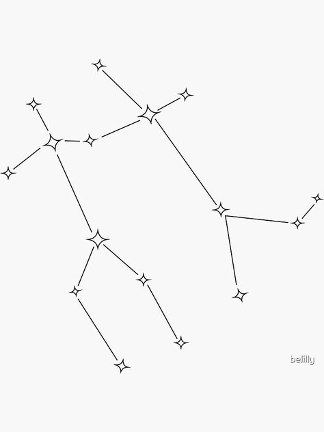 Gemini Constellation Tattoos, Star Outline Aesthetic, Gemeni Constalation, Gemeni Constalation Tattoo, Constellation Tattoo Gemini, Constellations Gemini, Gemini Constellation Tattoo Stars, Gemini Tattoo Constellation, Gemini Star Constellation Tattoo