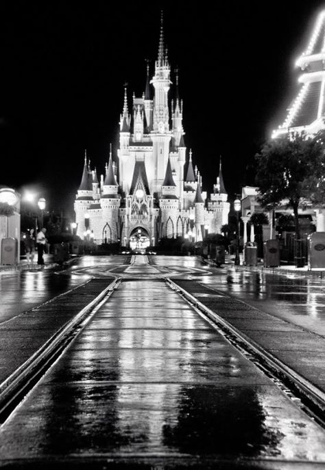 Cinderella Castle #DisneyWorld #MagicKingdom park - still beautiful, even on a rainy night.... Chateau Disney, Kingdom Castle, Magic Kingdom Castle, Disney Tourist Blog, Disney Fanatic, Disney Side, Pinturas Disney, Disney Castle, Disney Life