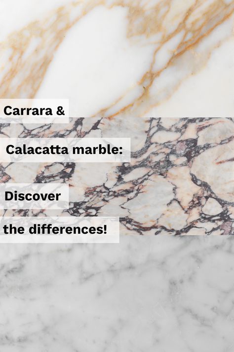 What is the difference between Carrara and Calacatta marble? Marble is the most known and prestigious natural material, yet the copious existing varieties may mislead the non-experts. Here is a little guide to distinguish them and some helpful insights into how to use them in spaces. Read the post! Calcutta Marble, Calacatta Marble, What Is The Difference Between, Carrara Marble, Natural Material, Natural Materials, How To Use, Marble, Design