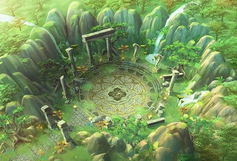 Wizard Tower, Old Forest, Pagan Gods, Creation Art, Landscape Concept, Fantasy City, Fantasy Setting, Fantasy Places, Fantasy Map