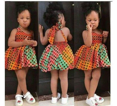 Baby African Clothes, African Kids Clothes, Ankara Styles For Kids, African Dresses For Kids, Afrikaanse Mode, African Children, Kids Fashion Dress, Ankara Dress, African Print Dresses