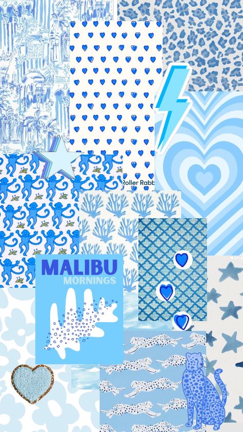 #preppy #blue #blueaesthetic #rollerrabbit #stoneyclover #flowers #collage #wallpaper Weekend Trip Packing, Preppy Aesthetic Wallpaper, Flowers Collage, Shuffles Preppy, Blue Collage, Blue And White Wallpaper, Rabbit Wallpaper, Blue Preppy, Cute Summer Wallpapers