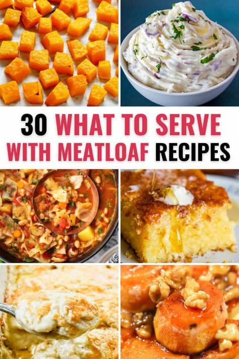 Wondering what to serve with meatloaf? This collection has you covered from side dishes with vegetables and potatoes to desserts. Side Dish For Meatloaf Ideas, Sides Dishes For Meatloaf, What Goes Good With Meatloaf, Meatloaf Side Dishes Ideas, Side Dishes With Meatloaf, Side Dish For Meatloaf, Meatloaf Sides Dishes Ideas, Sides With Meatloaf, Sides To Go With Meatloaf