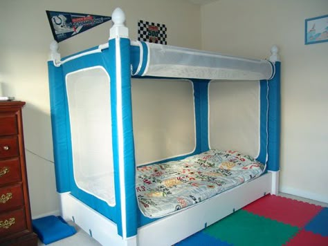 YAY! Larrin finally has his own!! The Noah's Bed is for Autistic children or any special needs child. Sleep Safe Bed, Sensory Bedroom, Airplane Room, Doors Bedroom, Safety Bed, Adaptive Equipment, Sensory Rooms, Sensory Ideas, Sensory Room