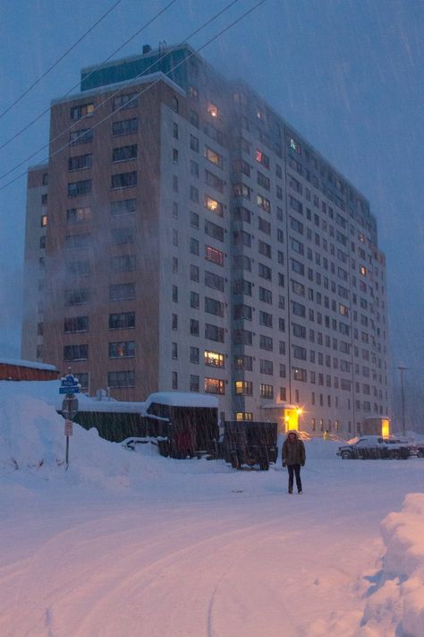 Whittier Alaska, Single Apartment, Small Town Life, Outdoors Tattoo, Under One Roof, Living In Alaska, Alaska Travel, Iconic Photos, Apartment Building