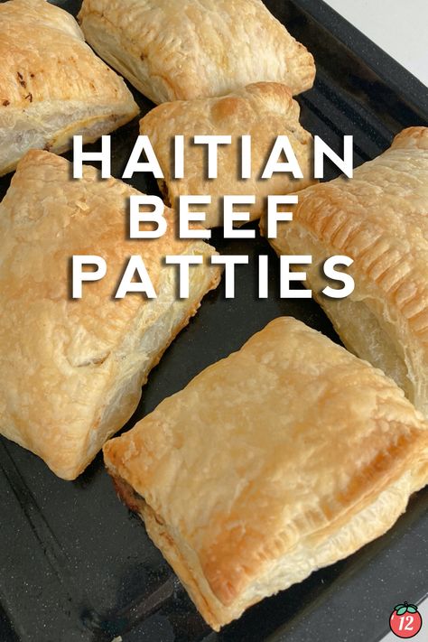 Haitian Beef Patties | 12 Tomatoes Haitian Boulette Recipe, Haitian Beef Patties, Haitian Pate Recipe, Haitian Patties Recipe, Haitian Dishes, Trinidadian Food, Haitian Cuisine, Beef Patties Recipes, Haitian Recipes