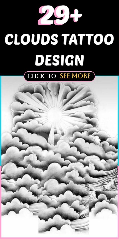 🎨 Looking for a unique clouds tattoo design to express your creativity? Let our talented artists bring your vision to life with a custom design that captures the beauty and freedom of the clouds. Embrace the ethereal charm and timeless appeal of a clouds tattoo today! #CloudsTattoo #TattooDesign #InkArt Chest Piece Tattoos Mens Clouds, Cloud Tattoo Filler, Clouds Tattoo Stencil, Clouds And Stars Tattoo, Japanese Cloud Tattoo, Cloud Tattoos, Cloud Tattoo Sleeve, Cloud Tattoo Design, Clouds Tattoo