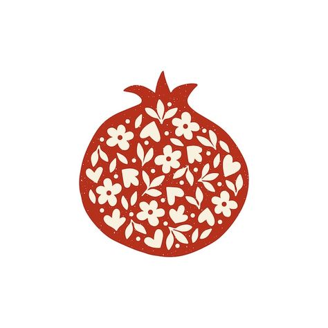 Pomegranate Poster, Pomegranate Drawing, Pomegranate Vector, Pomegranate Tattoo, Pomegranate Art, Persian Calligraphy Art, Pomegranate Design, Fabric Stamping, Hand Drawn Vector Illustrations