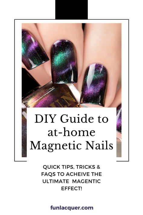 Cat Eye Nail Polish Tutorial, How To Magnetic Nail Polish, How To Do Magnetic Nails, Cat Eye Nails Diy, Cat Eye Gel Polish Tutorial, Gel Magnetic Nails, How To Use Cat Eye Magnet, Magnetic Nail Polish Tutorial, Cat Eye Polish Tutorial