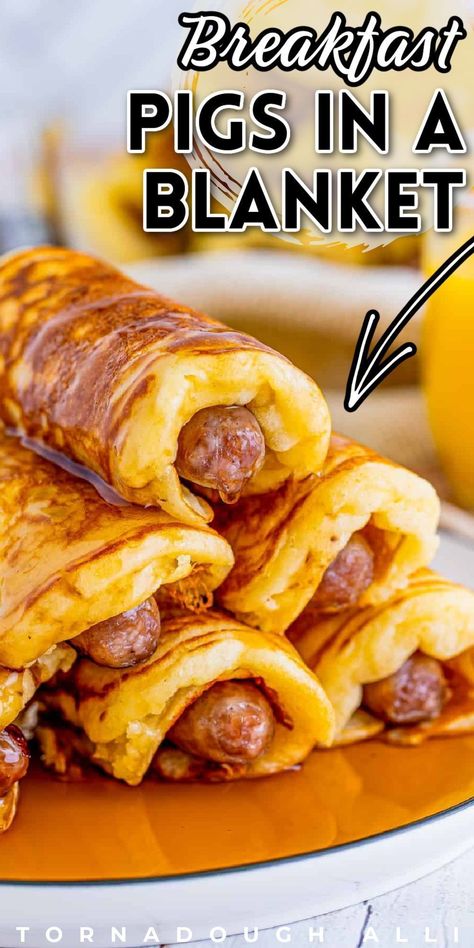 Breakfast Pigs In A Blanket Recipe, Breakfast Pigs In A Blanket, Breakfast Sausage Links, Ultimate Breakfast, Breakfast And Brunch, Classic Breakfast, Finger Sandwiches, Breakfast Sausage, Pigs In A Blanket