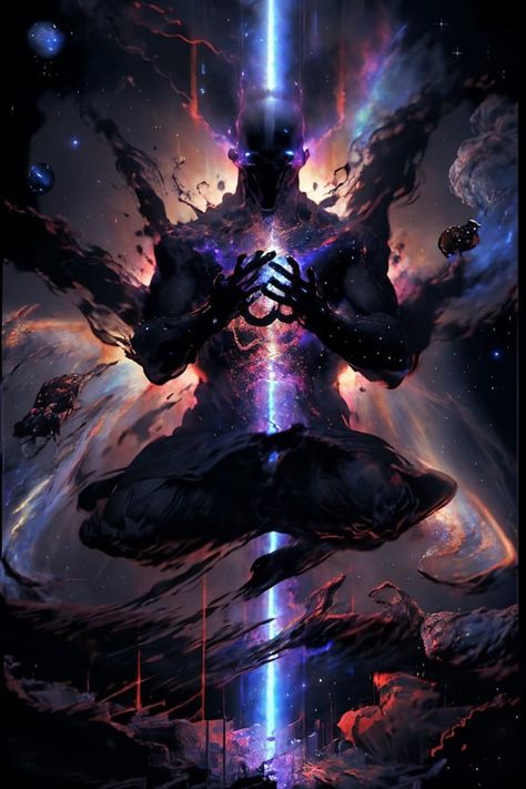 Giant Person Drawing, Cosmic Magic Aesthetic, Outer Gods, Cosmic Man, Cosmic Being, Cosmic God, Cosmic Entity, Cosmic Powers, Universe God