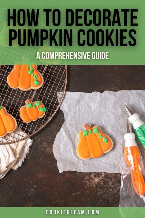 How to Decorate Pumpkin Cookies: A Comprehensive Guide Pumpkin Cookies Decorated, Cookie Stand, Pumpkin Cookies, How To Decorate, Fruit Desserts, Creative Designs, Like A Pro, Creative Design, Step By Step